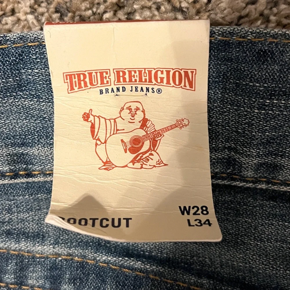 True Religion Blue Denim Jeans with Red Label